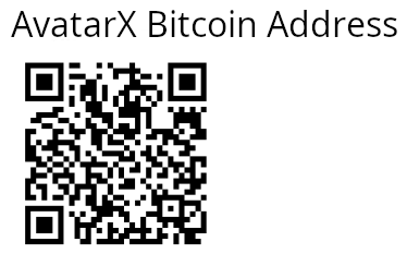 AvatarX Bitcoin Address - QR Scan or Copy & Paste Address
